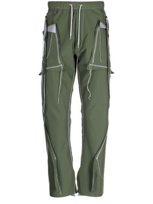 sulvam panelled nylon trousers - Green