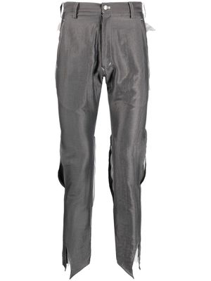 sulvam slim cut-out trousers - Grey