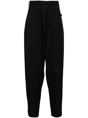 sulvam tailored wool tapered trousers - Black