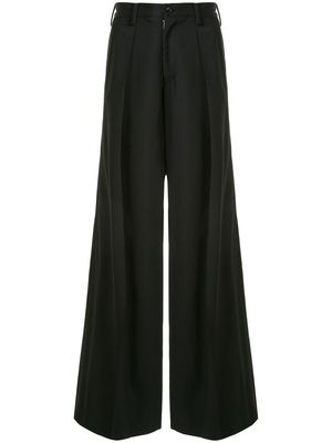 sulvam wide-leg tailored trousers - Black