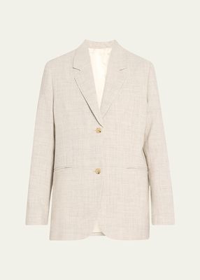Summer Tailored Linen Suit Jacket