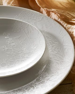 Summer White Canapes Plates, Set of 4