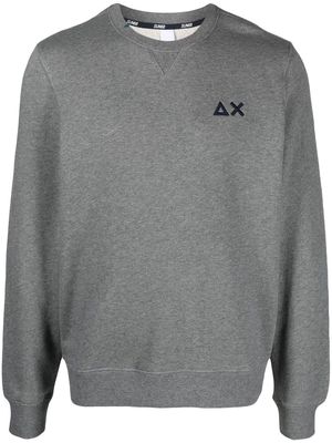 Sun 68 cotton logo-embroidered sweatshirt - Grey