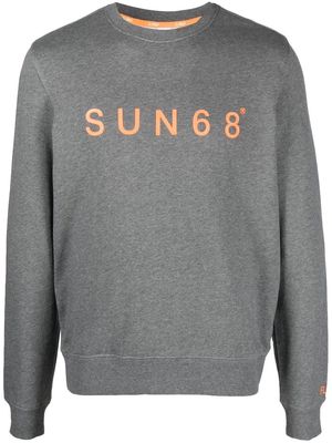 Sun 68 cotton logo-print sweatshirt - Grey