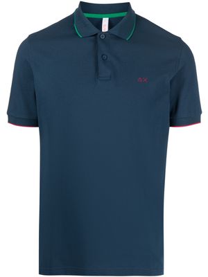 Sun 68 embroidered-detail polo shirt - Blue