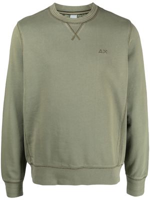 Sun 68 logo-embroidered cotton sweatshirt - Green