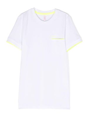 Sun 68 logo-embroidered T-shirt - White