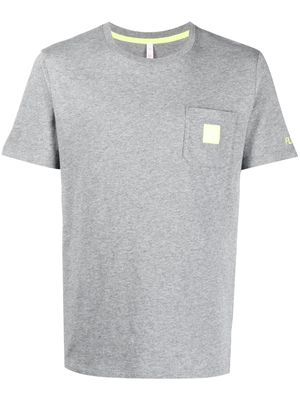 Sun 68 logo-patch cotton T-shirt - Grey