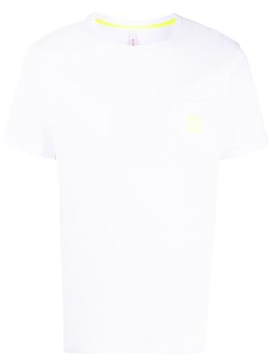 Sun 68 logo-patch cotton T-shirt - White