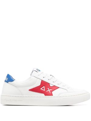 Sun 68 panelled low-top sneakers - White