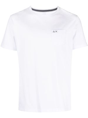 Sun 68 patch-pocket cotton T-shirt - White