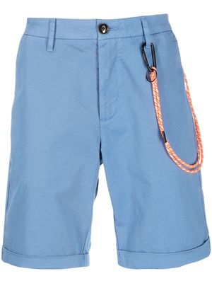 Sun 68 rope-detailing stretch-cotton bermuda shorts - Blue