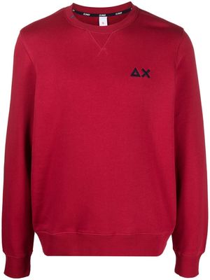 Sun 68 round-neck cotton sweatshirt - Red