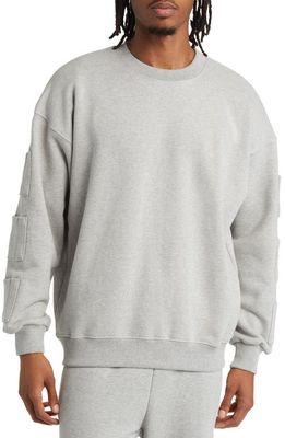 SUNDAE SCHOOL 3-Pocket Crewneck Sweatshirt in Grey