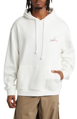 SUNDAE SCHOOL Let There Be Light Cotton Graphic Hoodie in Ivory
