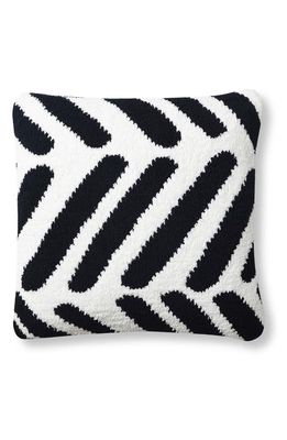 Sunday Citizen Chevron Accent Pillow in Black - Off White 