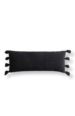 Sunday Citizen Pompom Lumbar Pillow in Black 