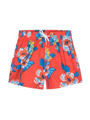 Sundek Board floral-print swimshorts - Red