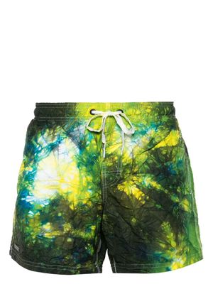 Sundek Golden Wave crinkled swim shorts - Green