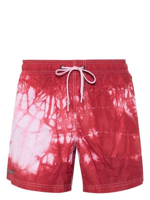 Sundek Golden Wave crinkled swim shorts - Red