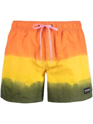 Sundek gradient-effect design swim shorts - Orange