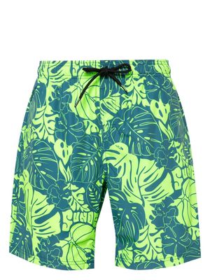 Sundek hibiscus-print swim shorts - Green