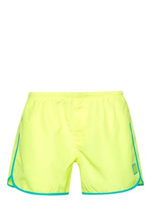 Sundek logo-appliqué swim shorts - Yellow