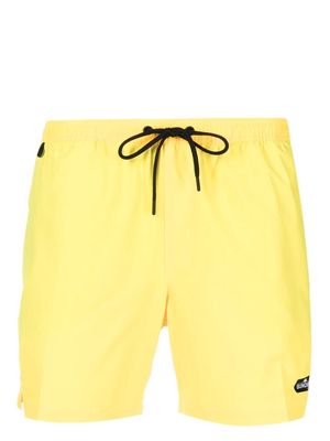 Sundek logo-patch striped swim shorts - Yellow
