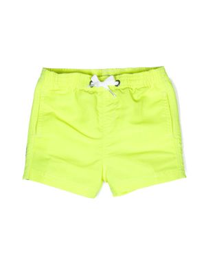 Sundek logo-patch taffeta swim short - Yellow