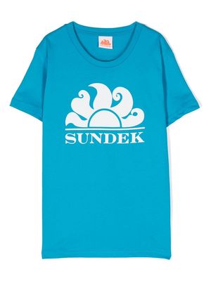Sundek logo-print cotton T-shirt - Blue