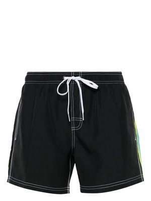 Sundek rainbow-patch swim shorts - Black