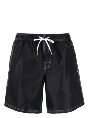 Sundek rainbow-print drawstring swim shorts - Black