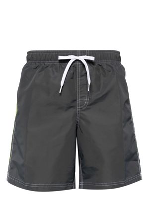 Sundek stripe-detail swim shorts - Grey