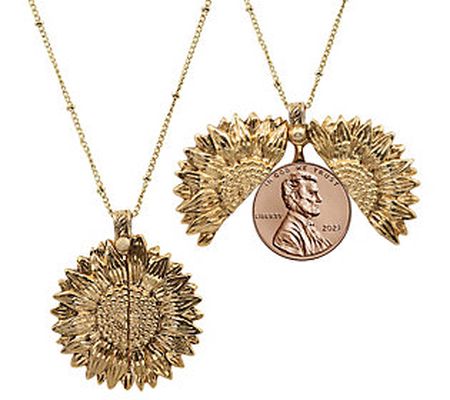 Sunflower 2023 Lincoln Penny Coin Necklace