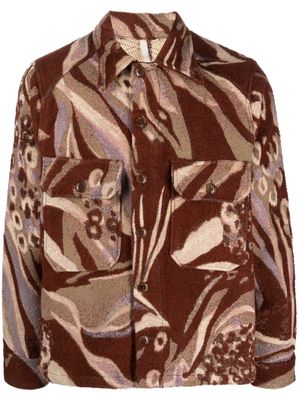 Sunflower Animal CPO shirt jacket - Brown