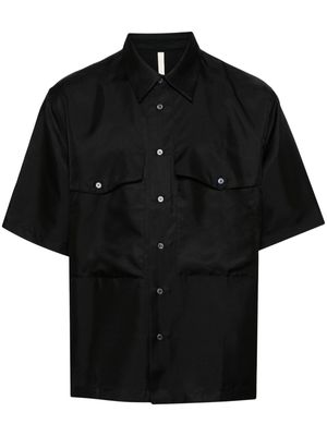 Sunflower classic-collar silk shirt - Black