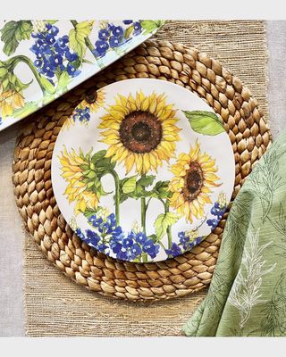 Sunflower Dinner Plates, Set of 4