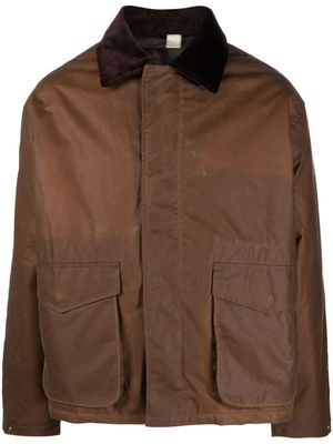 Sunflower distressed-effect corduroy-collar jacket - Brown