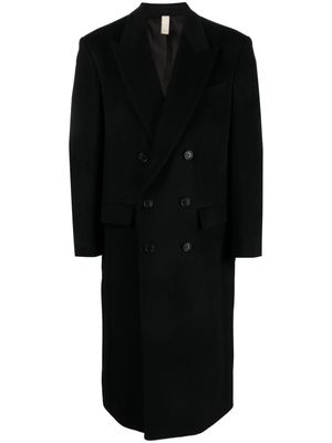 Sunflower double-breasted wool coat - Black
