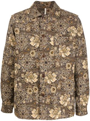 SUNFLOWER Flower printed shirt jacket - Brown