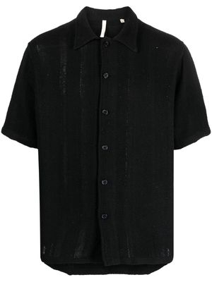 Sunflower knitted cotton shirt - Black
