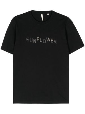 Sunflower logo-print cotton T-shirt - Black