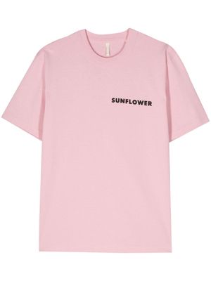 Sunflower logo-print cotton T-shirt - Pink