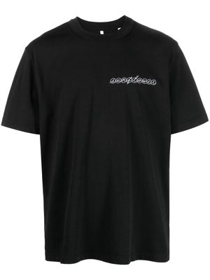 Sunflower logo-print organic cotton T-shirt - Black