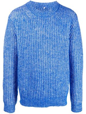 Sunflower rib-knit cotton-wool jumper - Blue