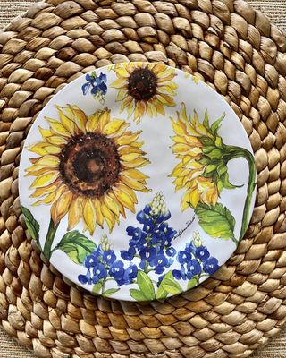Sunflower Salad Plates, Set of 4