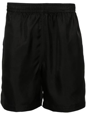 Sunflower silk track shorts - Black