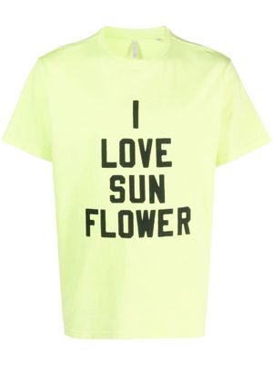 Sunflower slogan-print cotton T-shirt - Yellow