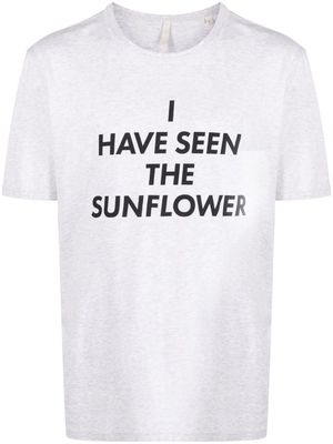 Sunflower slogan-print organic cotton T-shirt - Grey