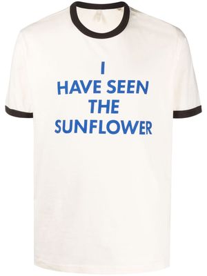 Sunflower slogan-print organic cotton T-shirt - Neutrals